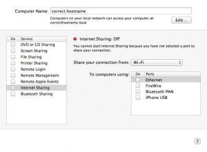 Hostname - Sharing
