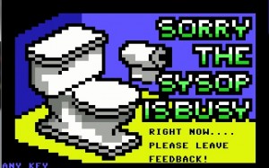 Custom Graphics Screen, letting me know the SysOp was not available for chat.