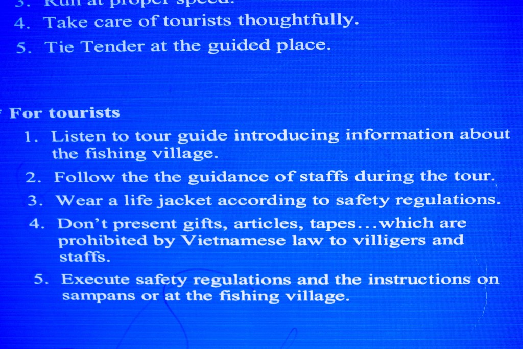 Tourist rules.-1