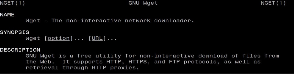 MAN wget